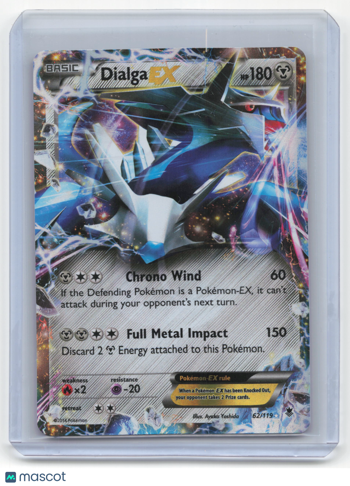 2014 Pokemon Dialga EX Phantom Forces Rare #62/119 Near Mint