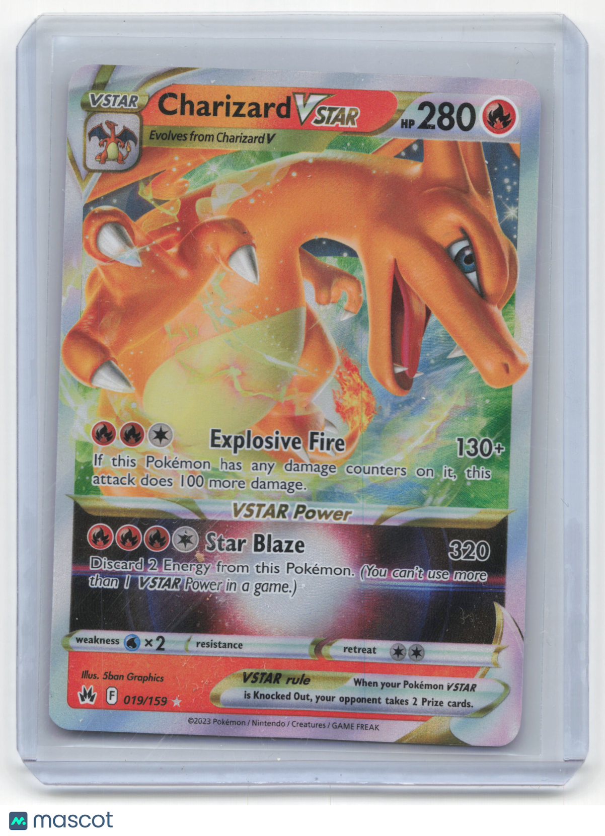 2023 Pokemon Charizard VSTAR Crown Zenith Rare #19/159 Near Mint