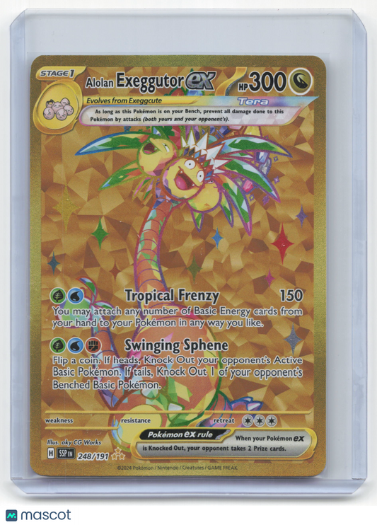2024 Pokemon Alolan Exeggutor EX Surging Sparks Hyper Rare #248/191 Near Mint