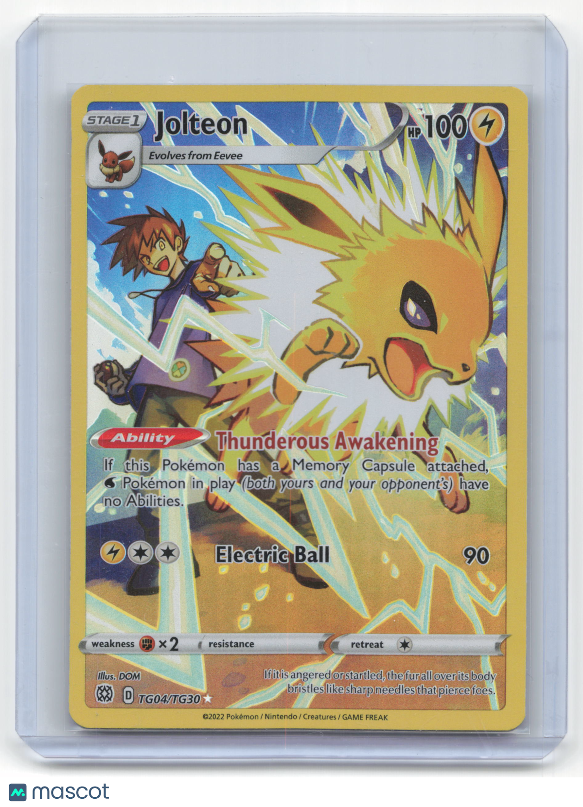 2022 Pokemon Jolteon Brilliant Stars: Trainer Gallery Rare #TG04/TG30 Near Mint