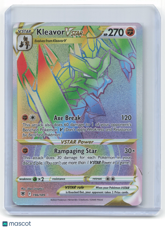 2022 Pokemon Kleavor VSTAR Astral Radiance Secret Rare #196/189 Near Mint