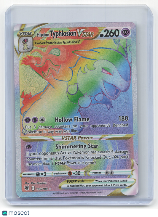2022 Pokemon Hisuian Typhlosion VSTAR Astral Radiance Secret Rare #193/189 NM