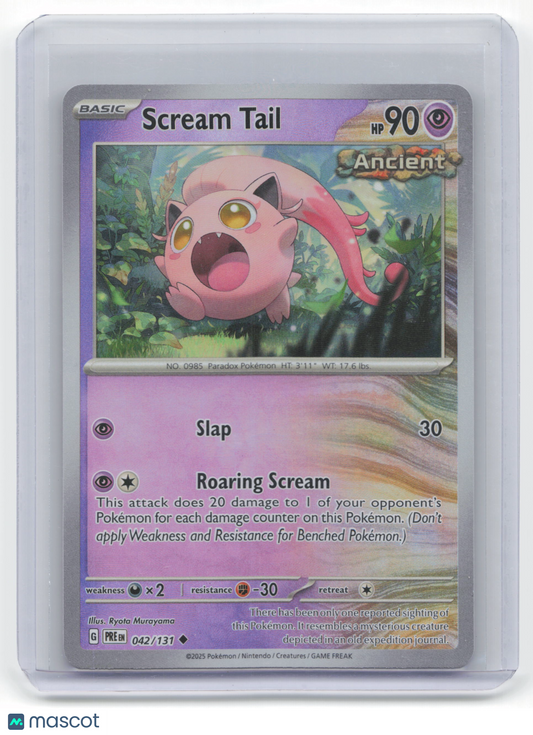 2025 Pokemon Scream Tail Prismatic Evolutions #42/131 Near Mint (Master Ball)