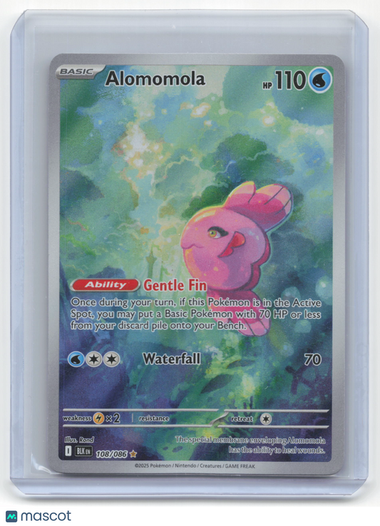 2025 Pokemon Alomomola Black Bolt Illustration Rare #108/86 Near Mint