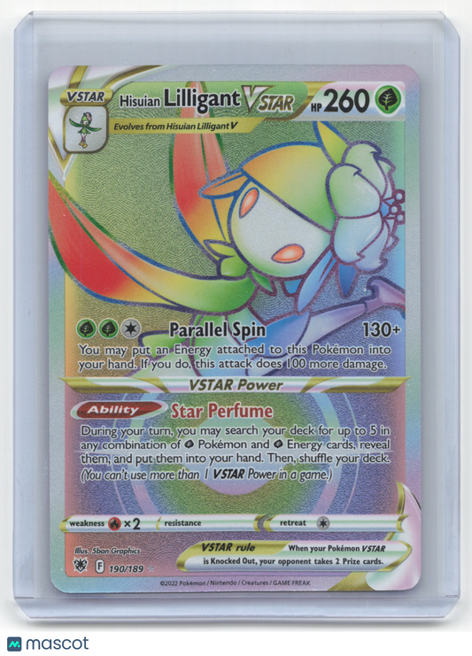 2022 Pokemon Hisuian Lilligant VSTAR Astral Radiance Secret Rare #190/189 NM