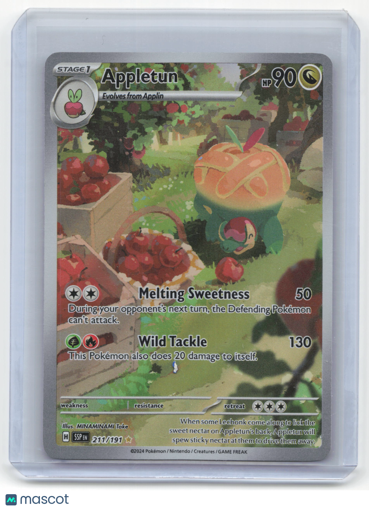 2024 Pokemon Appletun Surging Sparks Illustration Rare #211/191 Near Mint