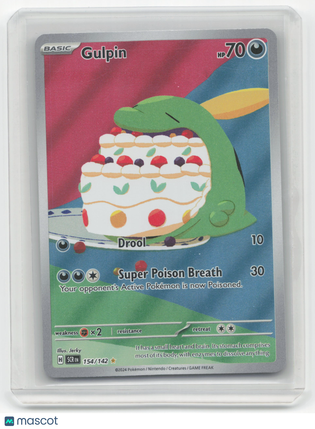 2024 Pokemon Gulpin Stellar Crown Illustration Rare #154/142 Near Mint
