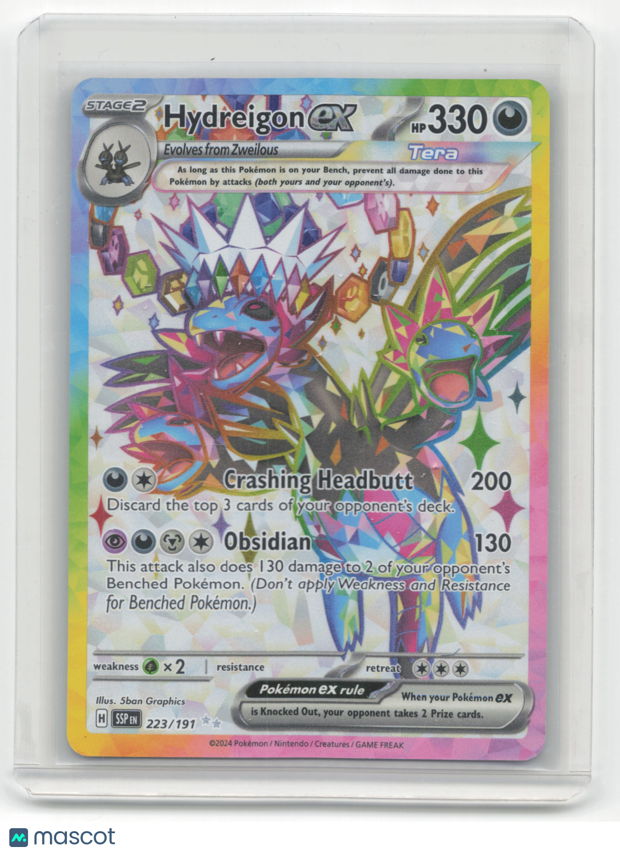 2024 Pokemon Hydreigon EX Surging Sparks Ultra Rare #223/191 Near Mint