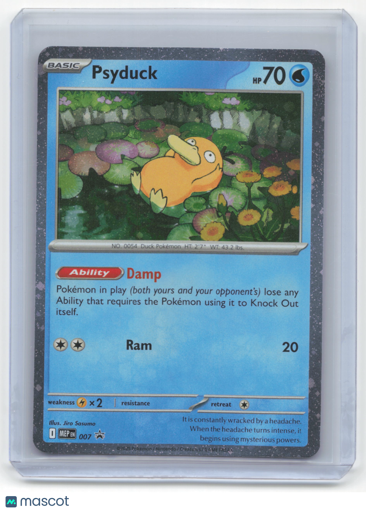 2025 Pokemon Psyduck Mega Evolutions Black Star Promo #007 Near Mint