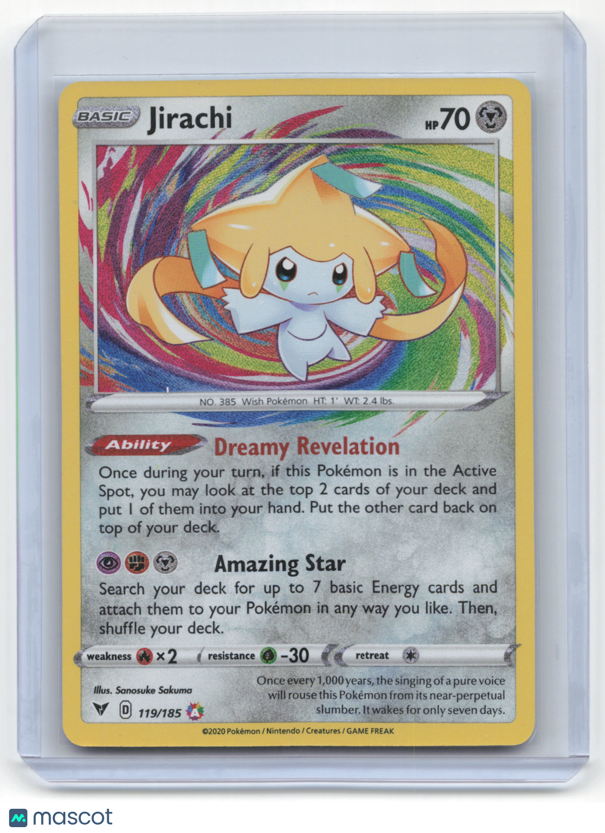 Pokemon Jirachi 2020 Vivid Voltage Amazing Rare #119/185 Near Mint