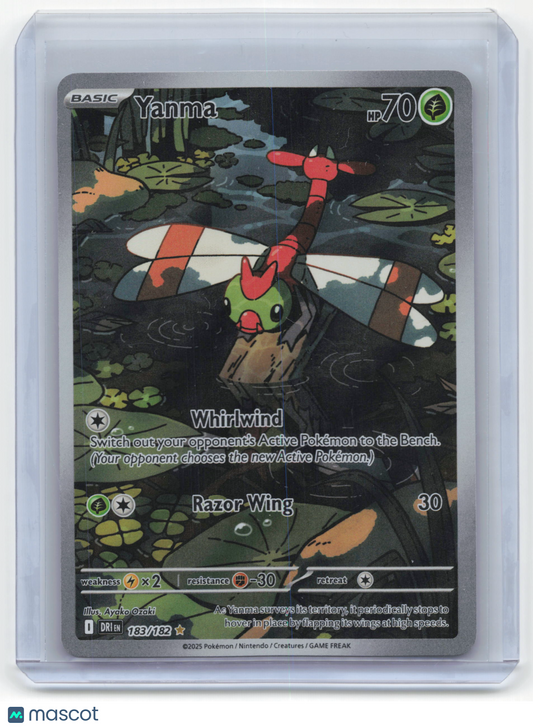 2025 Pokemon Yanma Destined Rivals Illustration Rare #183/182 Near Mint