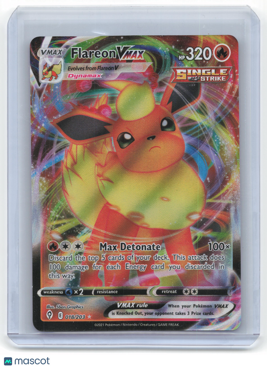Pokemon Flareon VMAX 2021 Evolving Skies Rare #18/203 Near Mint