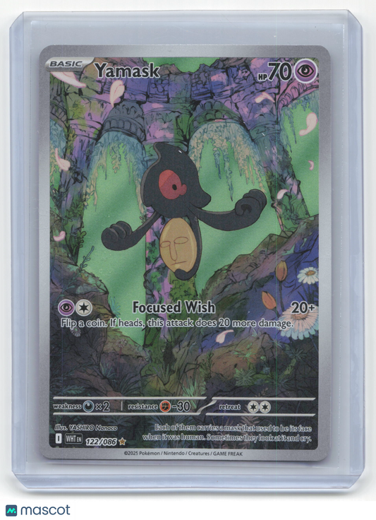 2025 Pokemon Yamask White Flare Illustration Rare #122/86 Near Mint