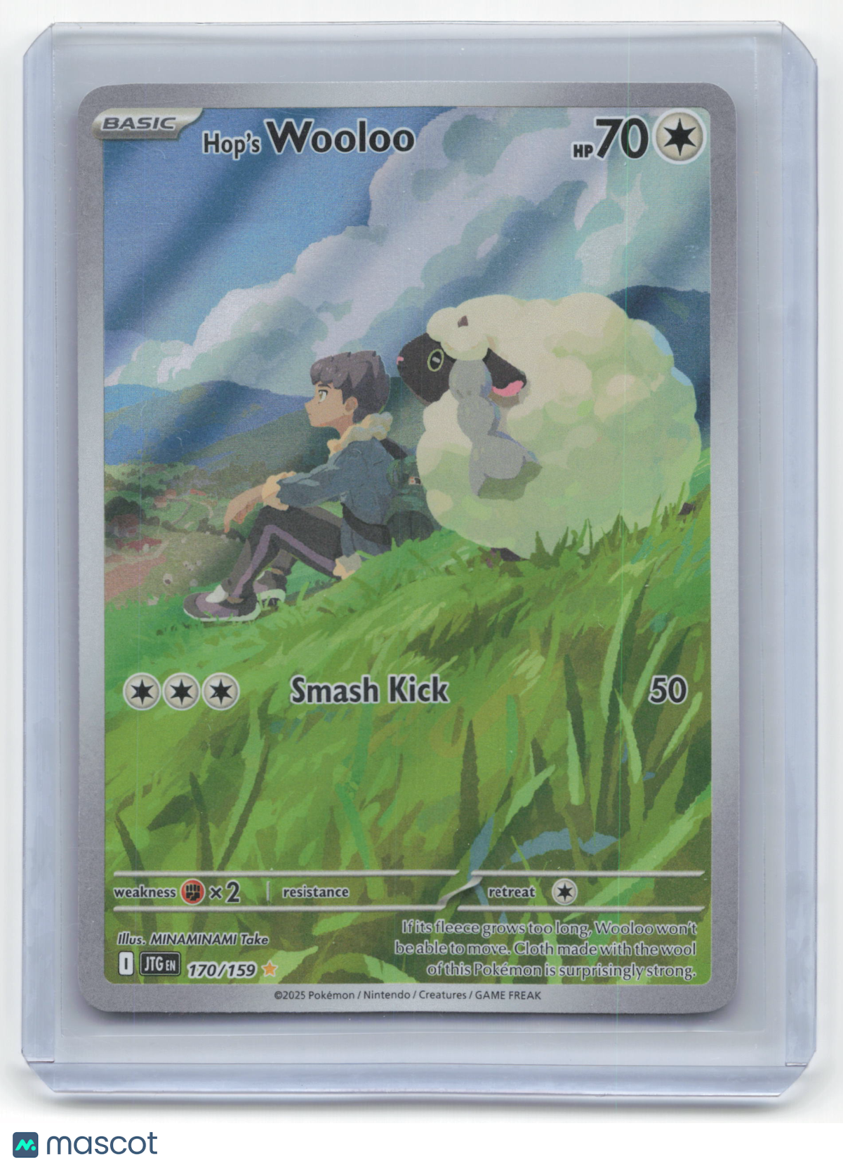 2025 Pokemon Hop's Wooloo Journey Together Illustration Rare #170/159 Near Mint