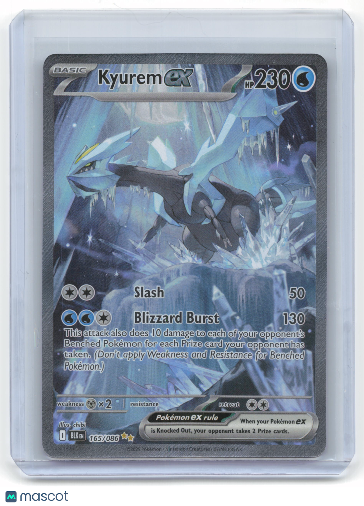 2025 Pokemon Kyurem EX Black Bolt Special Illustration Rare Holo #165/086