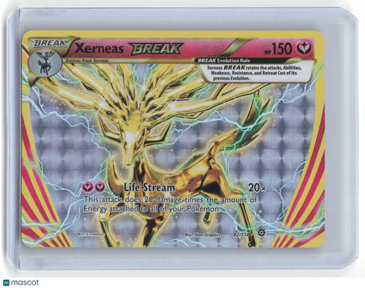 2016 Pokemon Xerneas BREAK Steam Siege Ultra Rare Holo #82/114 Lightly Played