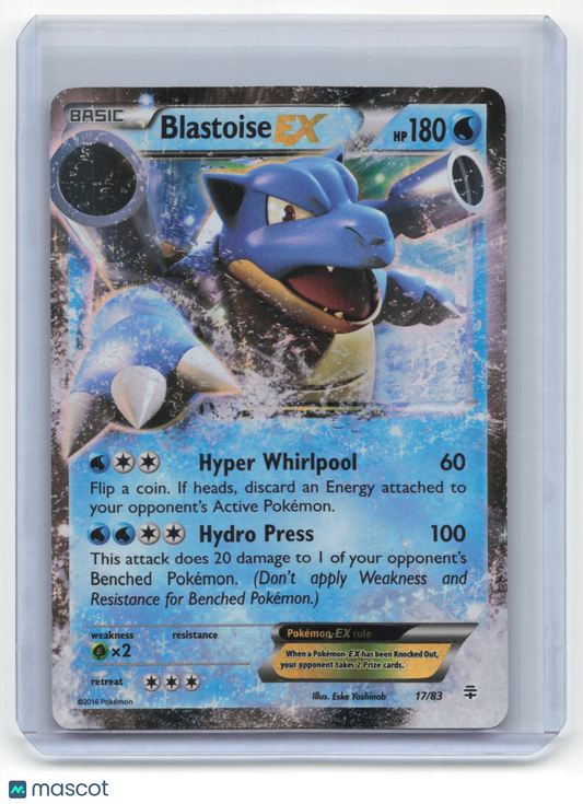 2016 Pokemon Blastoise EX Generations Ultra Rare Holo #17/83 Moderately Played