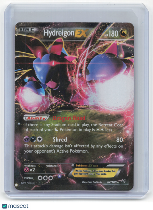 2015 Pokemon Hydreigon EX Roaring Skies Ultra Rare Holo #62/108
