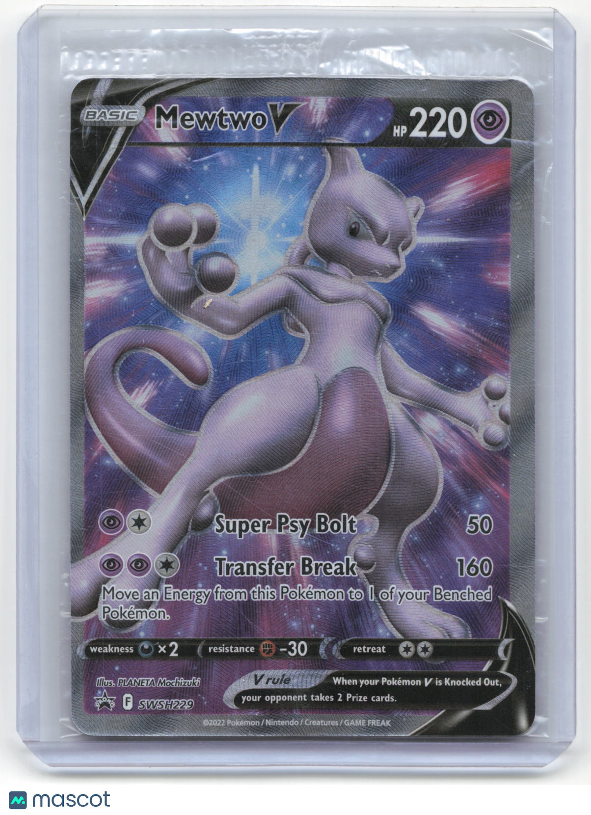 2022 Pokemon Mewtwo V SWSH Promos Black Star Promo Holo #SWSH229 [SEALED]