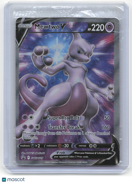 2022 Pokemon Mewtwo V SWSH Promos Black Star Promo Holo #SWSH229 [SEALED]