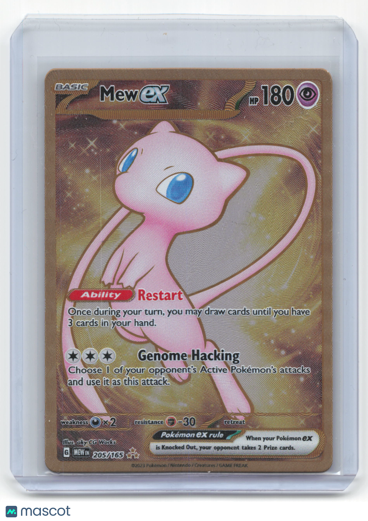 2023 Pokemon Mew EX SV:151 Hyper Rare Holo #205/165 Metal Card Promo