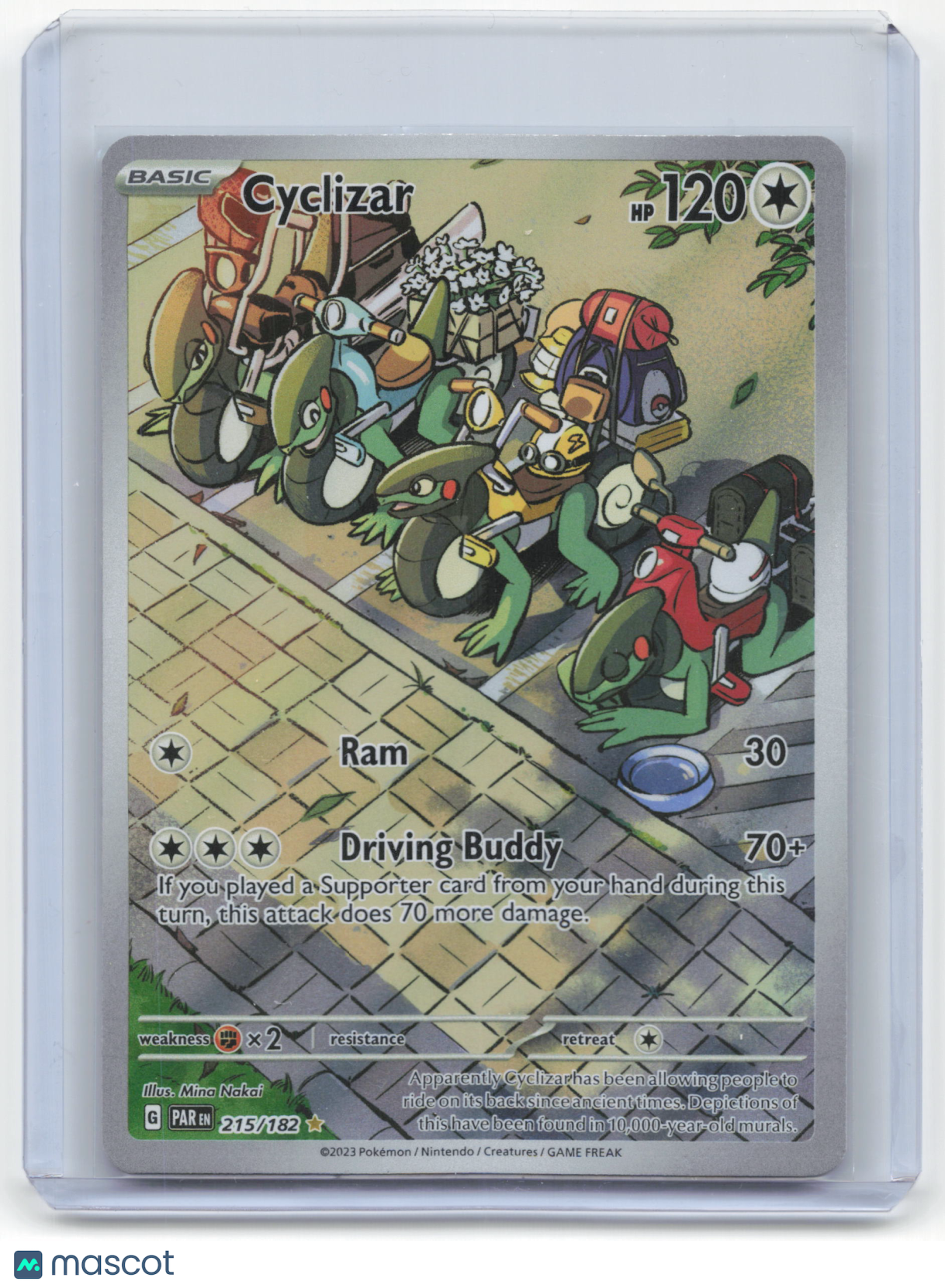 2023 Pokemon Cyclizar Paradox Rift Illustration Rare Foil #215/182