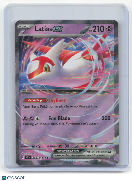 2024 Pokemon Latias ex Surging Sparks Double Rare Holo #076/191