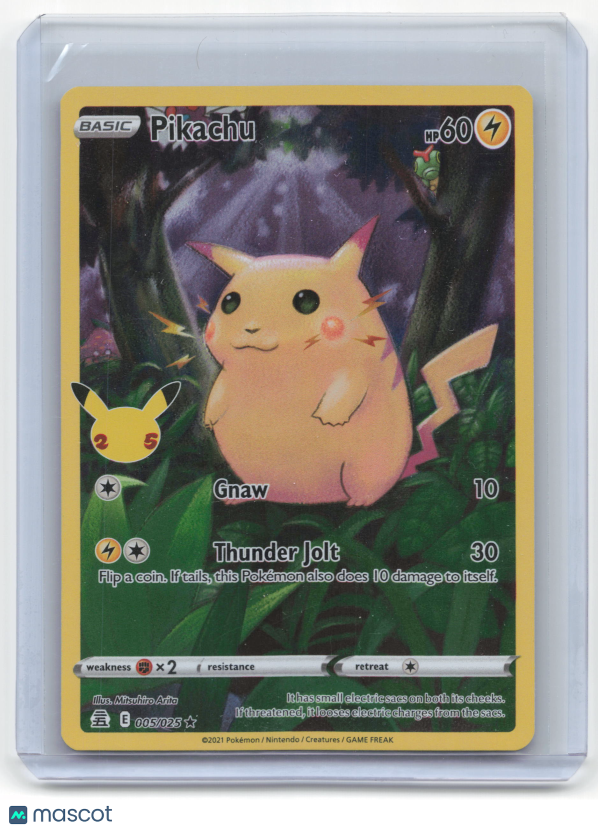 Pokemon Pikachu 2021 Celebrations Rare Holo #5/25 Near Mint
