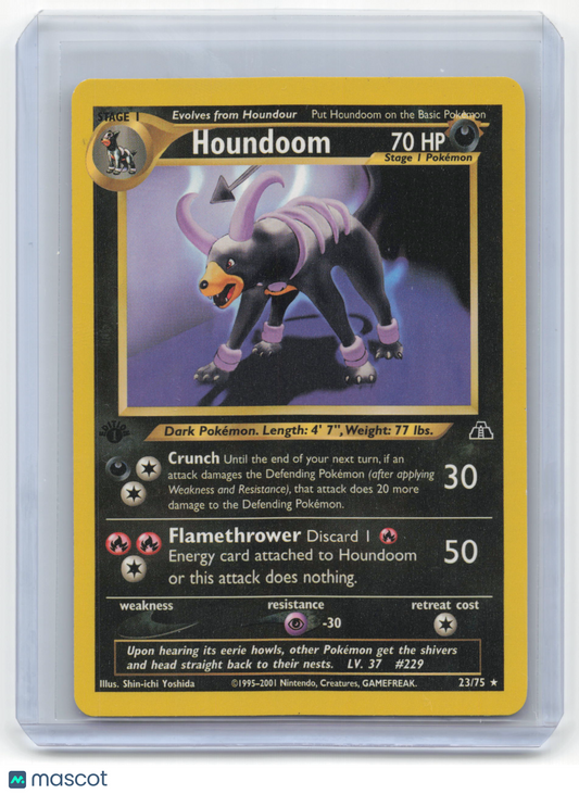2001 Pokemon Houndoom Neo Revelation Rare #23/75 Near Mint