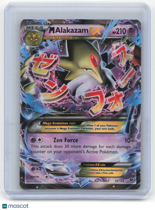 2016 Pokemon M Alakazam EX Fates Collide Rare Holo #26/124 Lightly Played