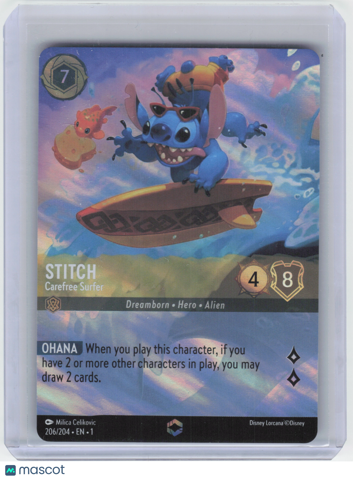 2023 Disney Lorcana Stitch The First Chapter Enchanted #206 Lightly Played