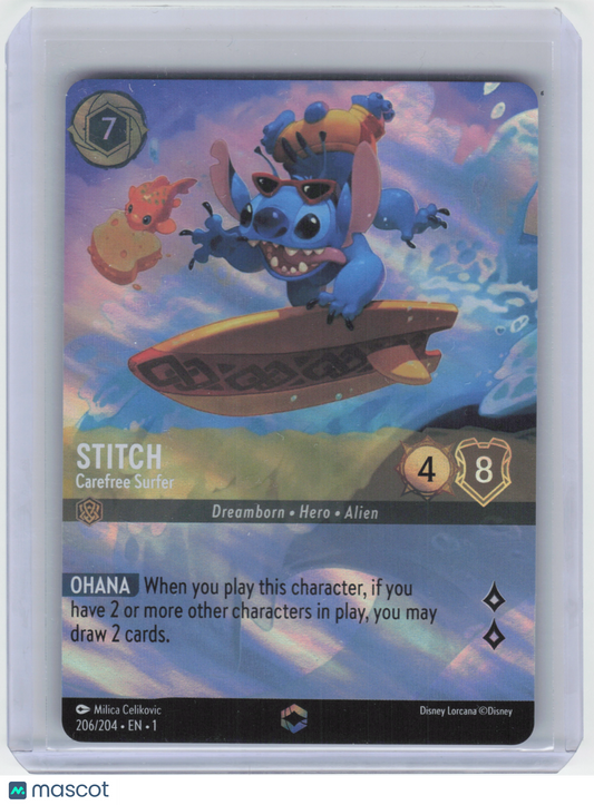 2023 Disney Lorcana Stitch The First Chapter Enchanted #206 Lightly Played