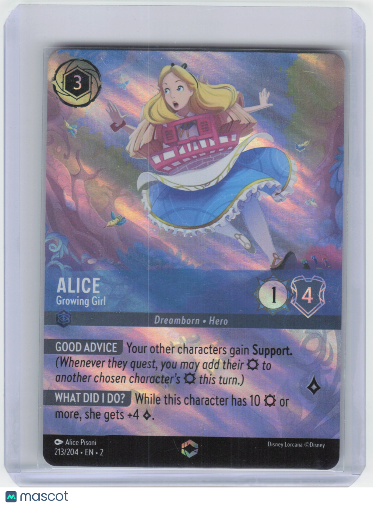 2023 Disney Lorcana Alice Rise of the Floodborn Enchanted #213 Lightly Played