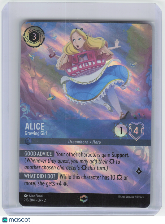 2023 Disney Lorcana Alice Rise of the Floodborn Enchanted #213 Lightly Played