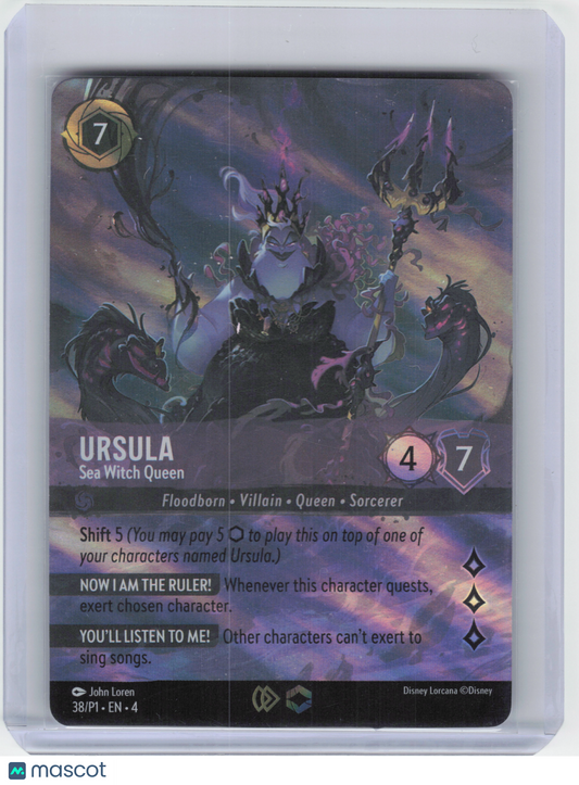 2024 Disney Lorcana Ursula Champion Promo Enchanted Promo #38/P1 Lightly Played