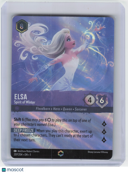 2023 Disney Lorcana Elsa The First Chapter Enchanted Foil Lightly Played