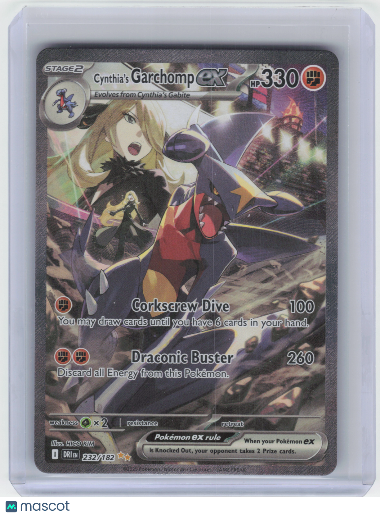 2024 Pokemon Cynthia's Garchomp EX Destined Rivals SIR #232/182 Lightly Played