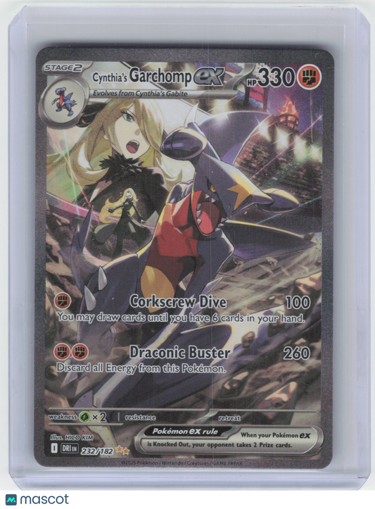 2024 Pokemon Cynthia's Garchomp EX Destined Rivals SIR #232/182 Lightly Played