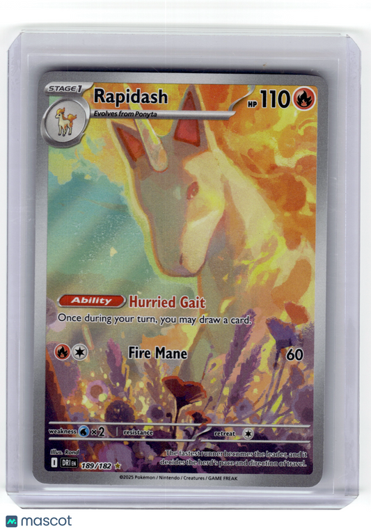 2025 Pokemon Rapidash Destined Rivals Illustration Rare Holo #189/182 Near Mint