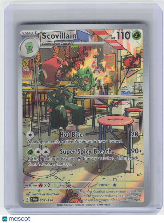2023 Pokemon Scovillain #202/198 Scarlet & Violet Illustration Rare Foil
