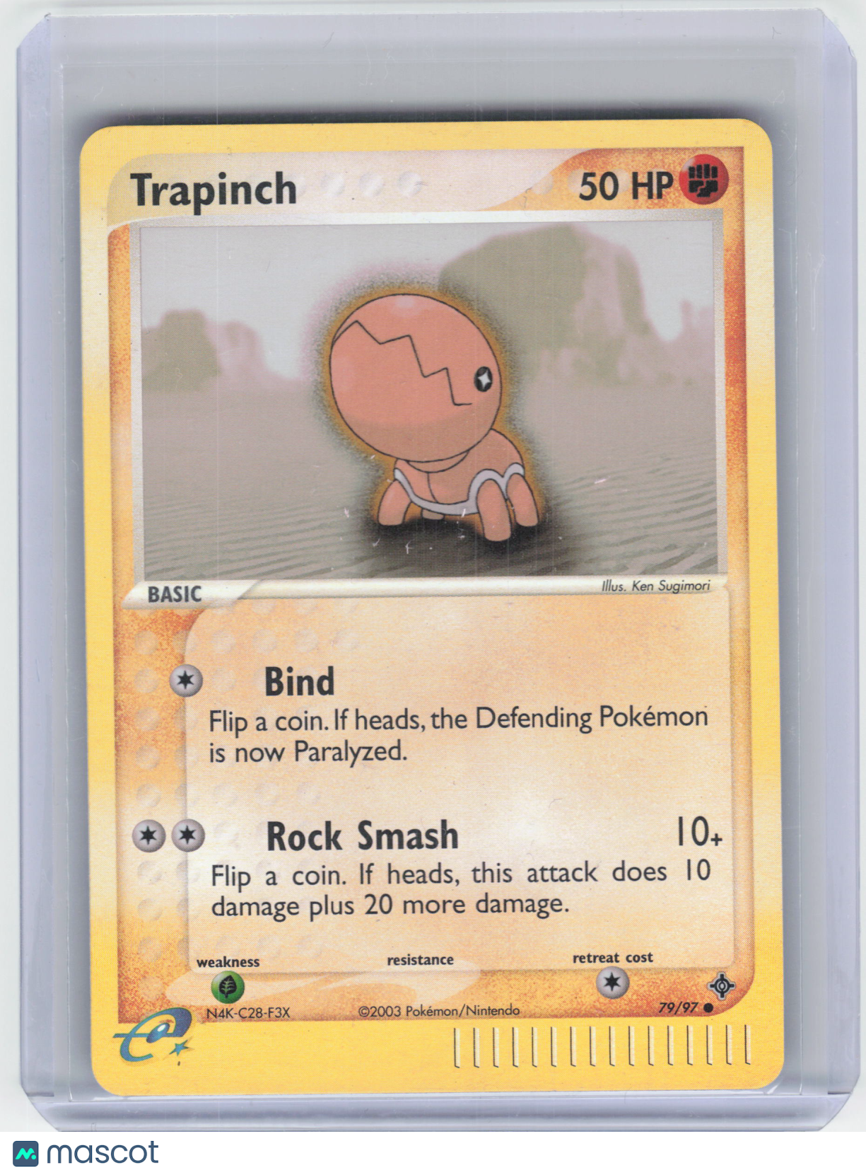 2003 Pokemon Trapinch #79/97 EX Sandstorm Common Reverse Holo