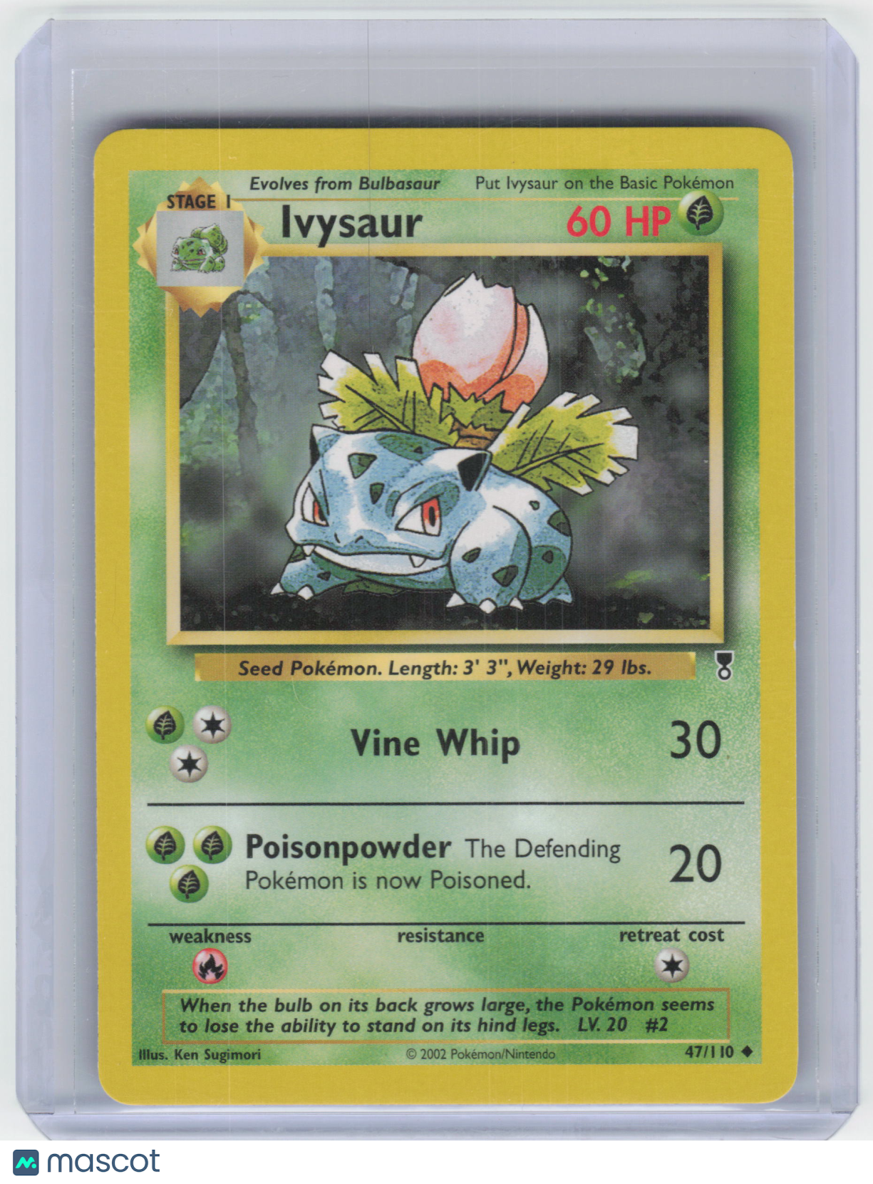2002 Pokemon Ivysaur #47/110 Legendary Collection Uncommon Non-Foil
