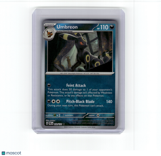 2025 Pokemon Umbreon Prismatic Evolutions Reverse Holo #59/131 MP [Masterball]
