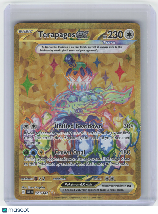 2024 Pokemon Terapagos ex #173/142 Stellar Crown Hyper Rare Holo