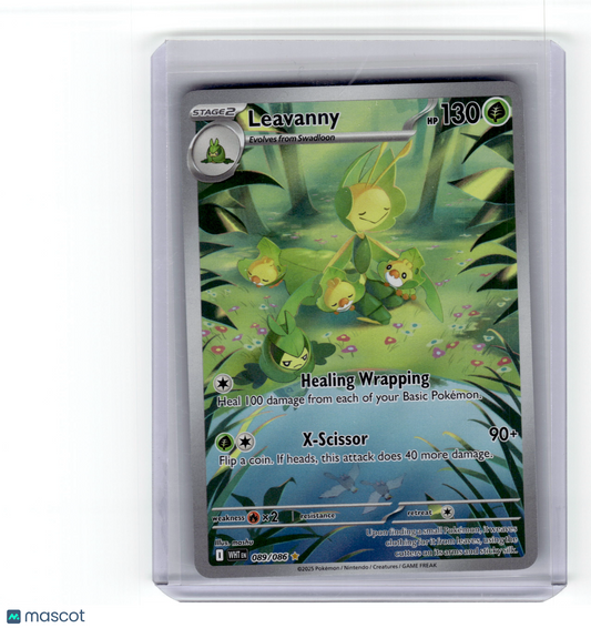 2025 Pokemon Leavanny White Flare Illustration Rare Holo #89/86 Near Mint