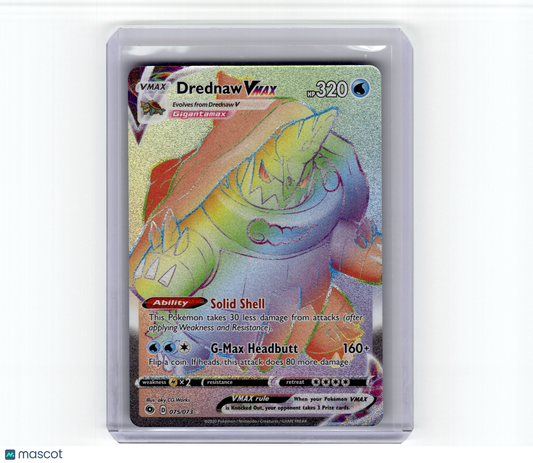 2020 Pokemon Drednaw VMAX Champion’s Path Secret Rare Holo #75/73 Near Mint