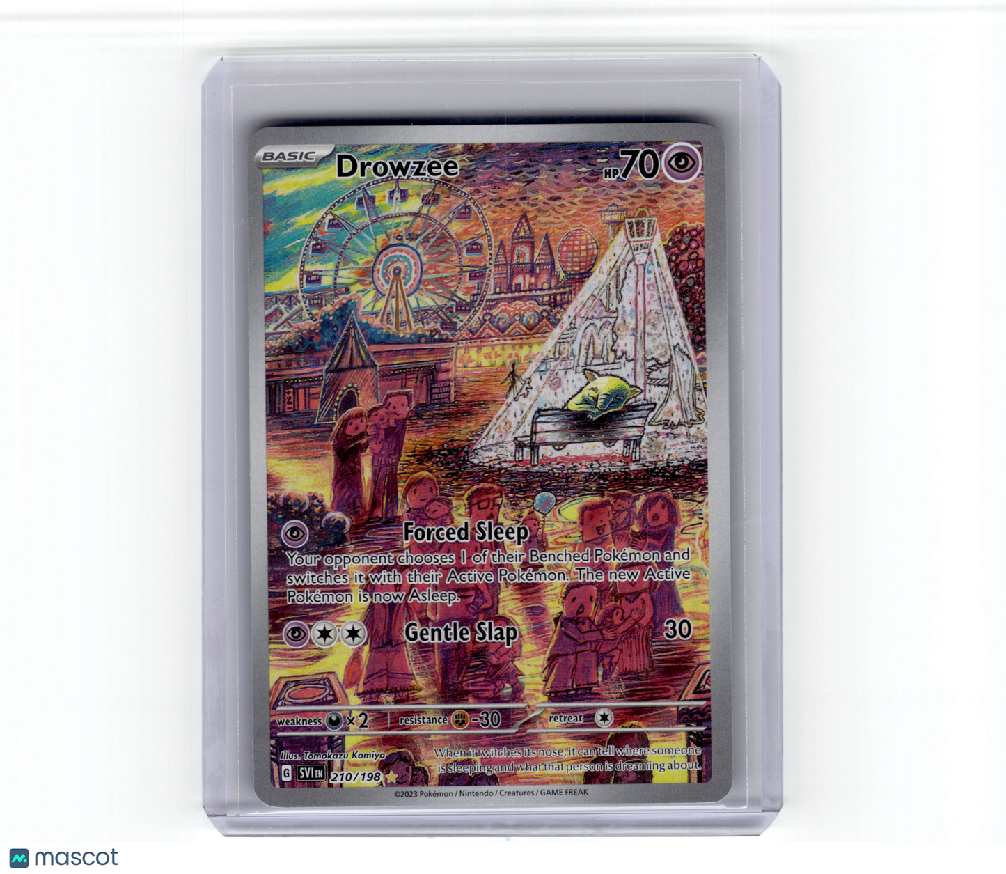 2023 Pokemon Drowzee Scarlet & Violet Illustration Rare Holo #210/198 Near Mint