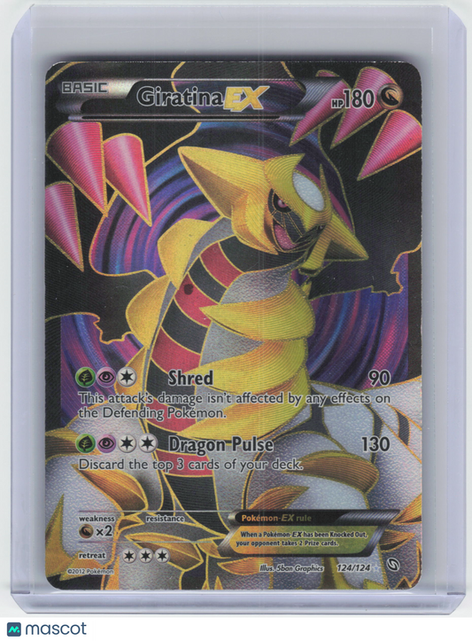 2012 Pokemon Giratina EX #124/124 Dragons Exalted Ultra Rare Holo [Damaged]