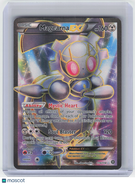2016 Pokemon Magearna EX #110/114 Steam Siege Ultra Rare Holo [Heavily Played]