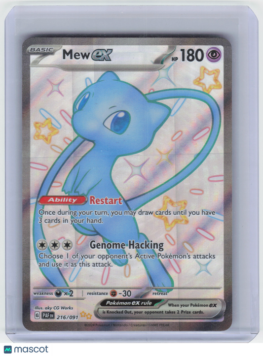 2024 Pokemon Mew ex #216/091 Paldean Fates Shiny Ultra Rare Holo